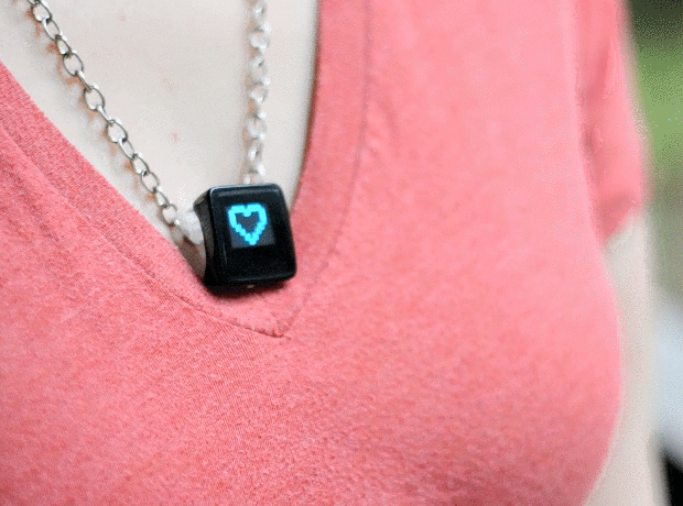 The MicroView's tiny size makes it perfect for Wearable Computing Projects!