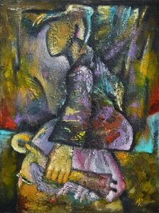 Колотвина Марина Ангел мой. 2010. 40 х 30. Холст, смешанная техника.jpg